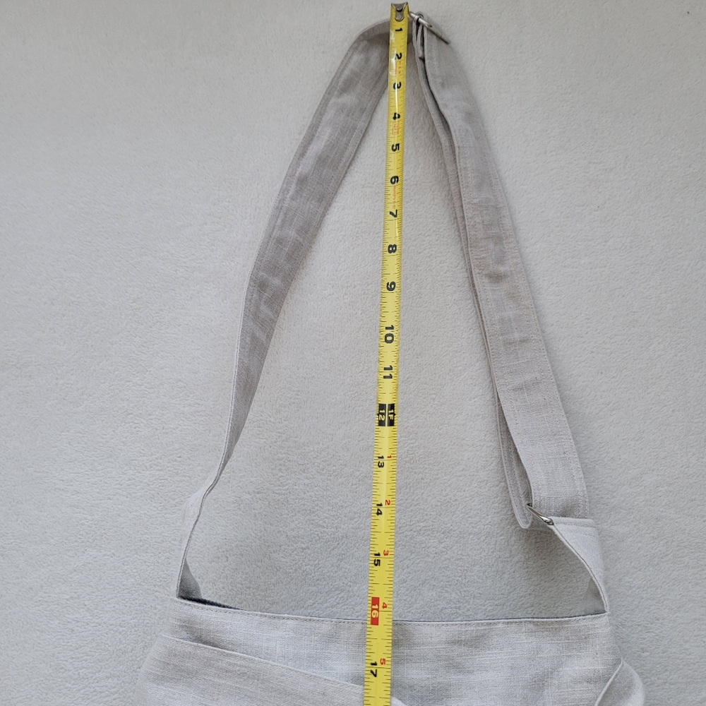 TippyThai | Cotton Twill Crossbody / Shoulder Bag NWOT natural color w/Bow - Picture 5 of 16